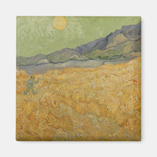 Vincent van Gogh   Wheatfield met Reaper, 1889 Magneet