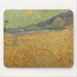 Vincent van Gogh   Wheatfield met Reaper, 1889 Muismat