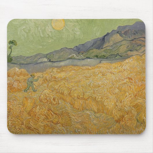 Vincent van Gogh | Wheatfield met Reaper, 1889 Muismat (Voorkant)
