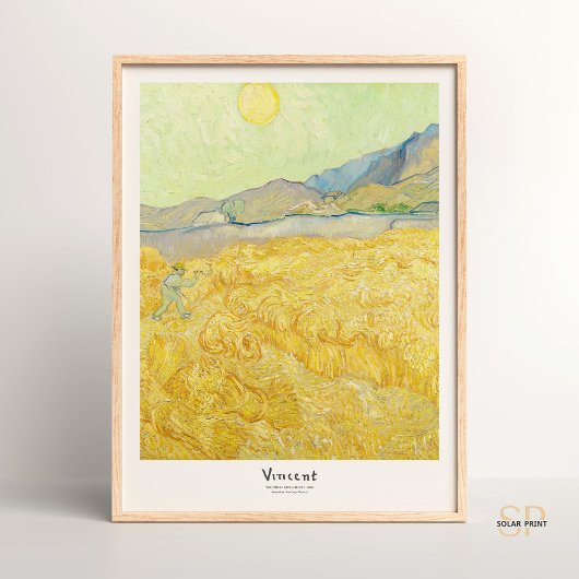 Vincent van Gogh Wheatfield met Reaper Art Print