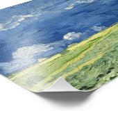 Vincent van Gogh - Wheatfield onder de wolken Foto Afdruk (Hoek)