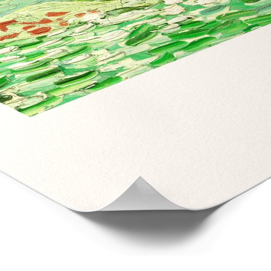 Vincent van Gogh Wheatfield onder onweerswolken Poster (Hoek)