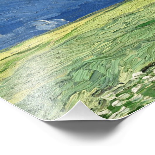 Vincent van Gogh - Wheatfield onder Thunderclouds Foto Afdruk (Hoek)