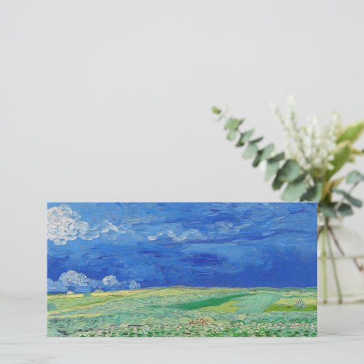 Vincent van Gogh - Wheatfields under Thunderclouds Bedankkaart (Staand voorkant)
