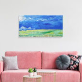 Vincent van Gogh - Wheatfields under Thunderclouds Canvas Afdruk (Insitu (Woonkamer))