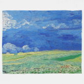Vincent van Gogh - Wheatfields under Thunderclouds Fleece Deken (Voorkant (Horizontaal))