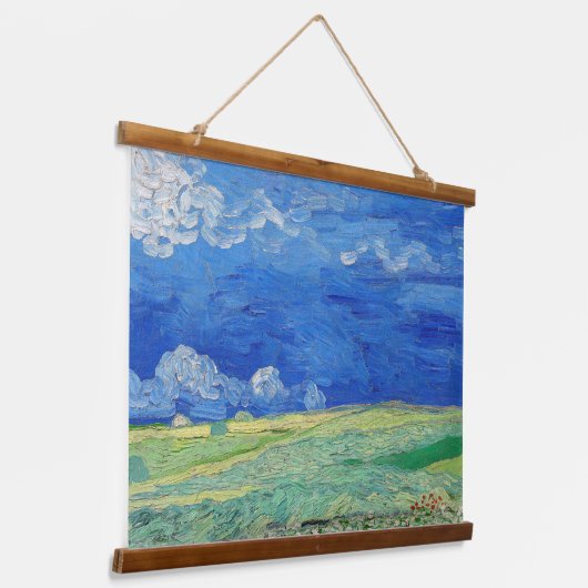Vincent van Gogh - Wheatfields under Thunderclouds Hangend Wandkleed (Gebogen)