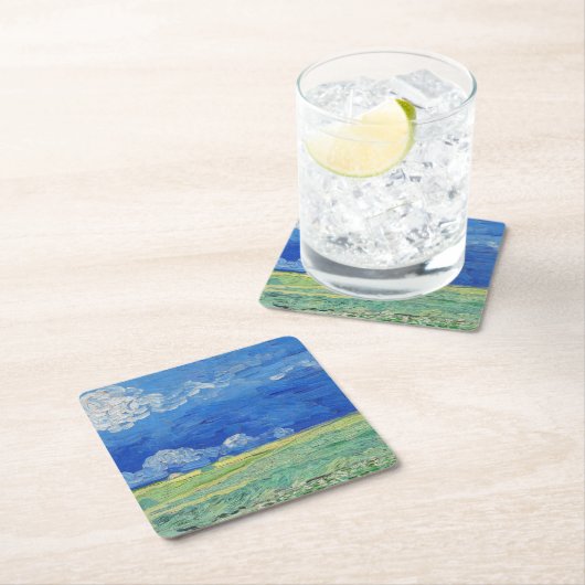 Vincent van Gogh - Wheatfields under Thunderclouds Kartonnen Onderzetters (Insitu)