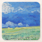 Vincent van Gogh - Wheatfields under Thunderclouds Kartonnen Onderzetters (Voorkant)