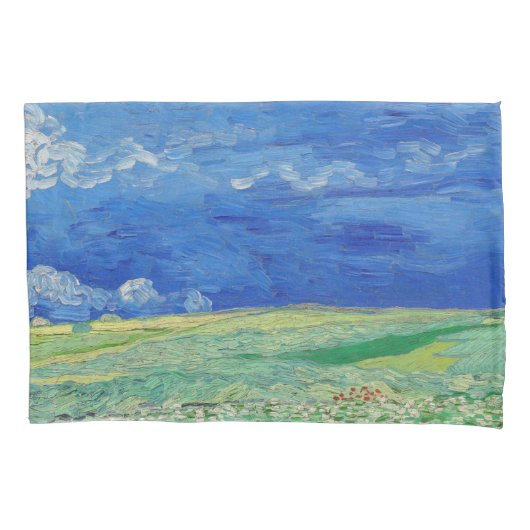 Vincent van Gogh - Wheatfields under Thunderclouds Kussensloop (Voorkant)