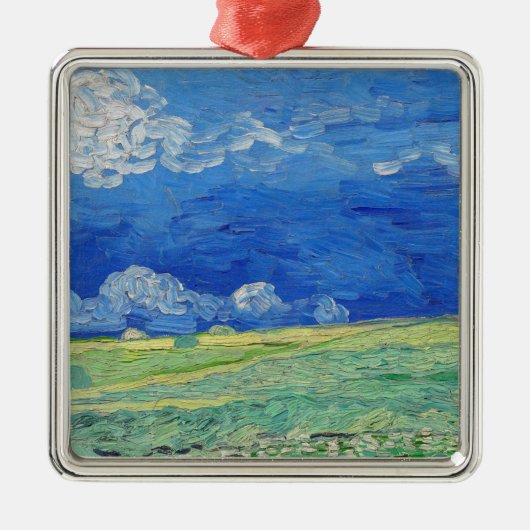 Vincent van Gogh - Wheatfields under Thunderclouds Metalen Ornament (Voorkant)