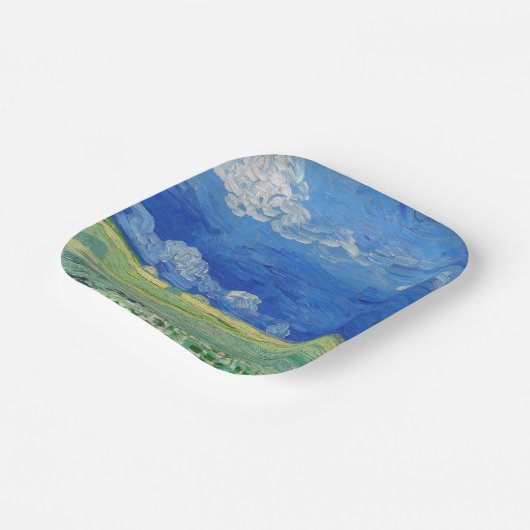 Vincent van Gogh - Wheatfields under Thunderclouds Papieren Bordje (Gebogen)