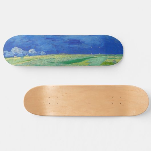 Vincent van Gogh - Wheatfields under Thunderclouds Persoonlijk Skateboard (Horizontaal)