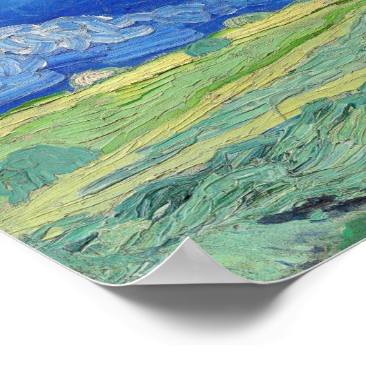Vincent van Gogh - Wheatfields under Thunderclouds Poster (Hoek)