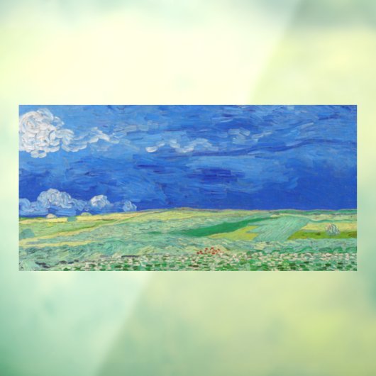 Vincent van Gogh - Wheatfields under Thunderclouds Raamsticker (Vel 3)