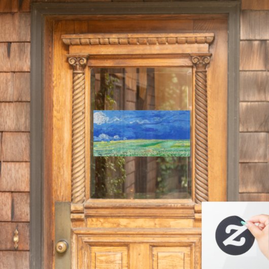 Vincent van Gogh - Wheatfields under Thunderclouds Raamsticker (Huis Deur)