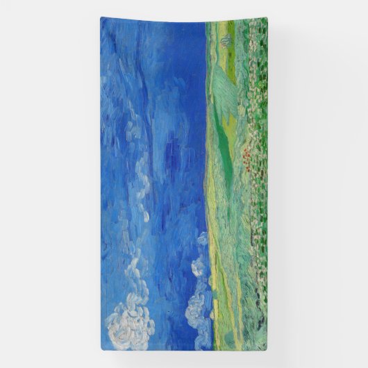 Vincent van Gogh - Wheatfields under Thunderclouds Spandoek (Verticaal)