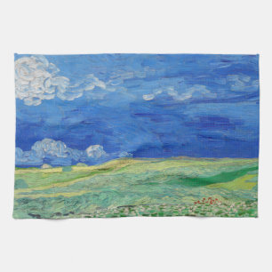 Vincent van Gogh - Wheatfields under Thunderclouds Theedoek