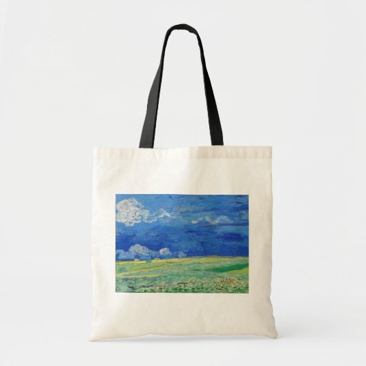 Vincent van Gogh - Wheatfields under Thunderclouds Tote Bag (Voorkant)