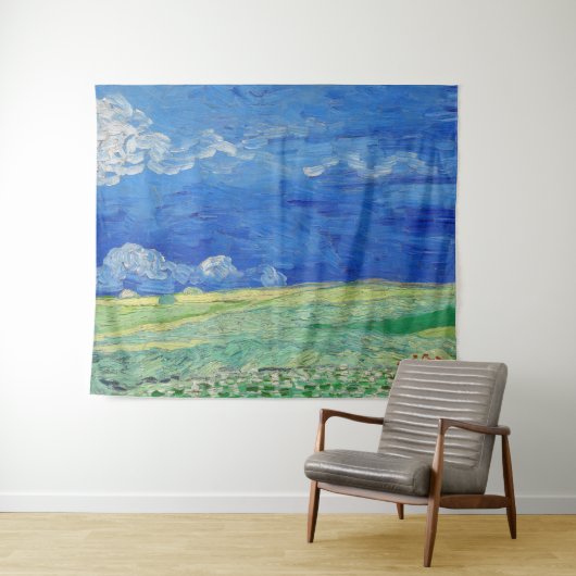 Vincent van Gogh - Wheatfields under Thunderclouds Wandkleed (In Situ (horizontaal))