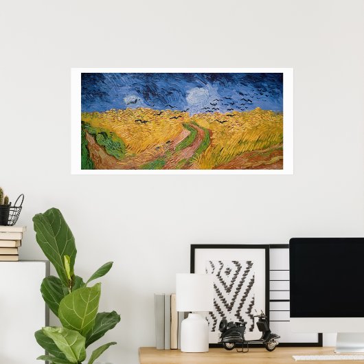 Vincent van Gogh | Wielveld met koeien, 1890 Poster (Thuiskantoor)