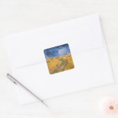 Vincent van Gogh | Wielveld met koeien, 1890 Vierkante Sticker (Envelop)