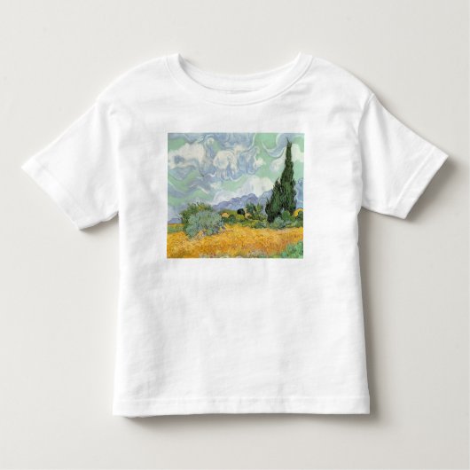 Vincent van Gogh | Wielveld met persen, 1889 Kinder Shirts (Voorkant)
