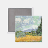 Vincent van Gogh | Wielveld met persen, 1889 Magneet (Voorkant / Achterkant)