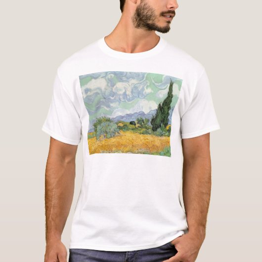 Vincent van Gogh | Wielveld met persen, 1889 T-shirt (Voorkant)
