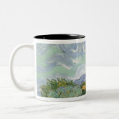 Vincent van Gogh | Wielveld met persen, 1889 Tweekleurige Koffiemok (Links)