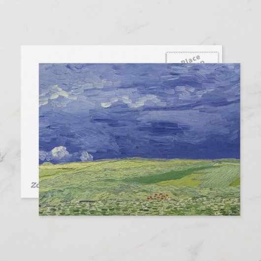 Vincent van Gogh | Wielvelden onder Thundercloud Briefkaart (Voorkant / Achterkant)