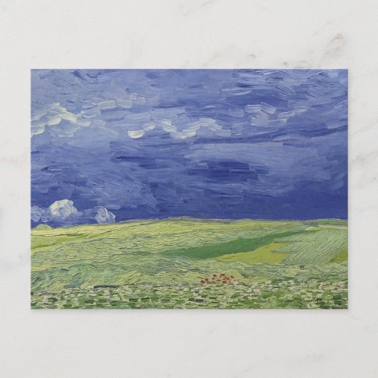 Vincent van Gogh | Wielvelden onder Thundercloud Briefkaart (Voorkant)