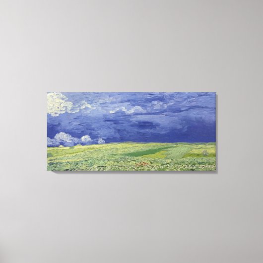 Vincent van Gogh | Wielvelden onder Thundercloud Canvas Afdruk (Voorkant)