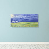 Vincent van Gogh | Wielvelden onder Thundercloud Canvas Afdruk (Insitu (Houten vloer))