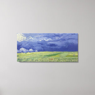 Vincent van Gogh Wielvelden onder Thundercloud Canvas Afdruk