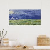 Vincent van Gogh | Wielvelden onder Thundercloud Poster (Keuken)