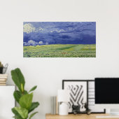 Vincent van Gogh | Wielvelden onder Thundercloud Poster (Thuiskantoor)