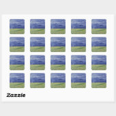Vincent van Gogh | Wielvelden onder Thundercloud Vierkante Sticker (Vel)