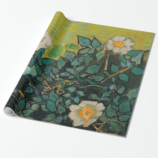 Vincent Van Gogh Wild Rozen  Floral Art Cadeaupapier (Uitgerold)