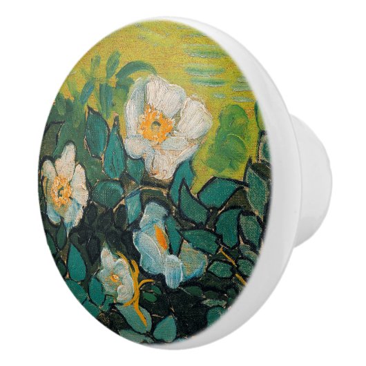 Vincent Van Gogh Wild Rozen  Floral Art Keramische Knop (Rechts)