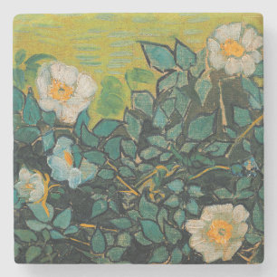 Vincent Van Gogh Wild Rozen  Floral Art Stenen Onderzetter
