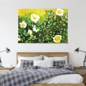 Vincent van Gogh - Wilde Rozen, Canvas Afdruk (Insitu (Slaapkamer))