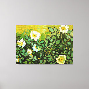 Vincent van Gogh - Wilde Rozen, Canvas Afdruk