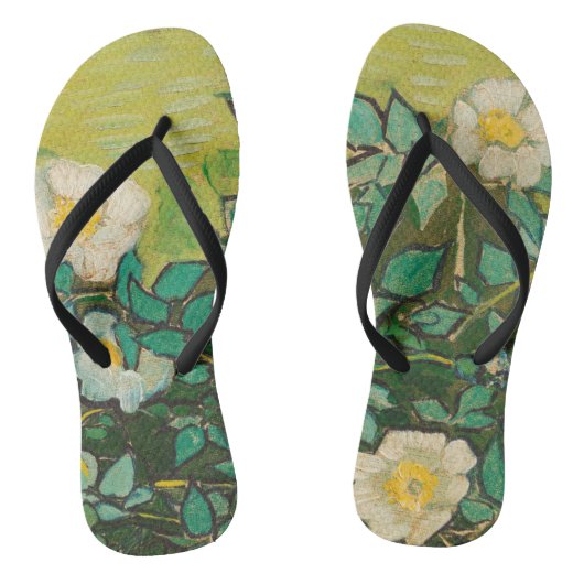 Vincent Van Gogh Wilde Rozen Fijne Kunst Teenslippers (Voetbed)