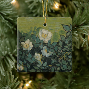 Vincent van Gogh - Wilde Rozen Keramisch Ornament
