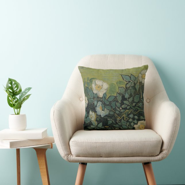 Vincent van Gogh - Wilde Rozen Kussen (Stoel)