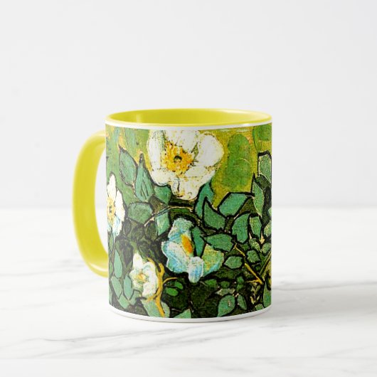 Vincent van Gogh - Wilde Rozen, Mok (Voorkant links)