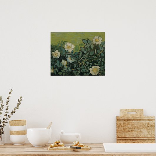 Vincent van Gogh - Wilde Rozen Poster (Keuken)