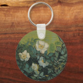 Vincent van Gogh - Wilde Rozen Sleutelhanger (Achterkant)