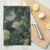 Vincent van Gogh - Wilde Rozen Theedoek (Quarter Fold)